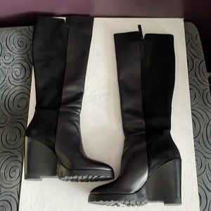 Michael Kora Clara wedge tall boot black size 8